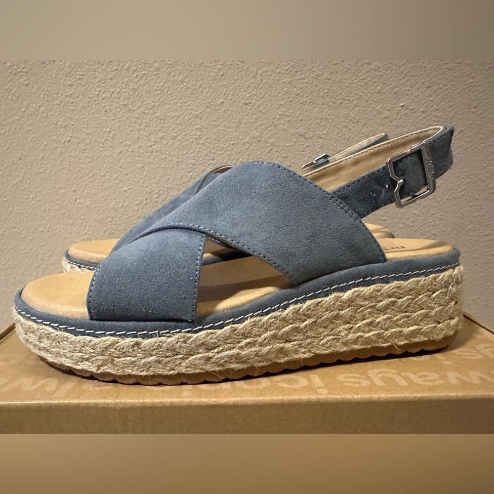 Dr Scholls Ember Oxide Blue Slingback Sandals - NIB
